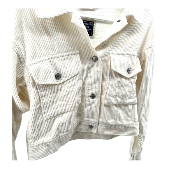 Abercrombie & Fitch Women’s M Medium Corduroy Jacket Preppy Y2K Casual Pockets - Picture 4 of 13